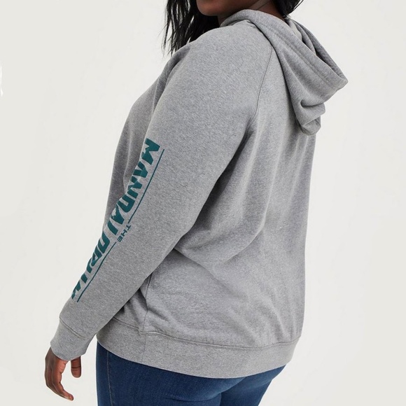 Torrid Star Wars The Mandalorian Fleece Hoodie Grey 2X - Picture 10 of 12
